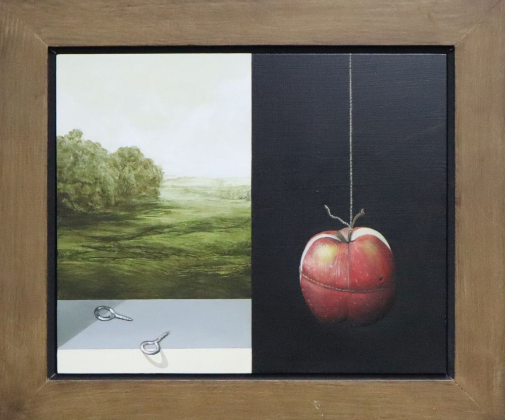 Alan Macdonald (1962-), oil on panel, Hung, Drawn and Quartered III, 33 x 40cm
